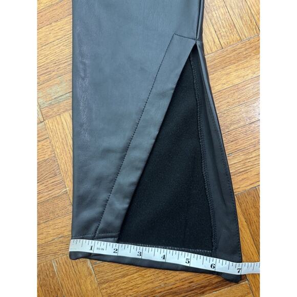 Anthropologie Avec Les Filles High-Waisted Faux Leather Slit Leggings Size S - Picture 9 of 14